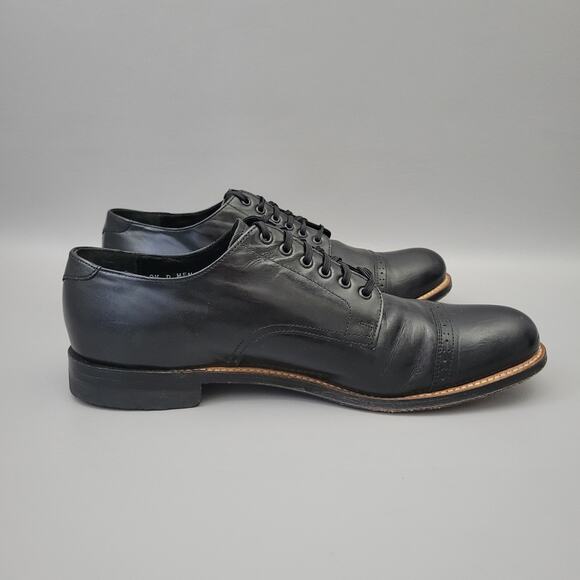 Frye Scott Cap Toe‎ Oxford Mens 8.5 Black Leather Lace Up Dress Shoes 3480168 Men main image 3